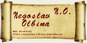 Negoslav Olbina vizit kartica
